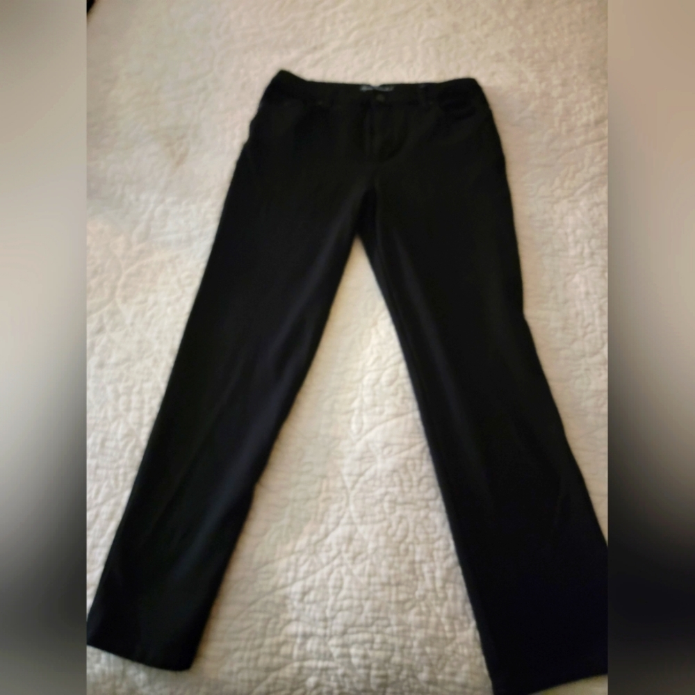 Gloria Vanderbilt Ponte knit pants, black, 12p